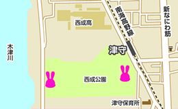 西成区　西成公園地図