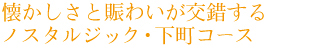 懐かしさと賑わいが交錯する ノスタルジック・下町コース